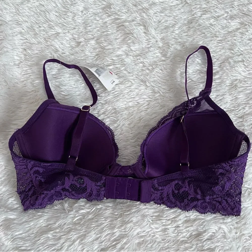 Natori Feathers Full Figure Contour Underwire Bra 34B Raddichio NEW MSRP $68